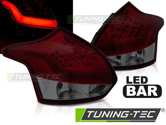 Tuning-Tec LED Lightbar Rückleuchten für Ford Focus MK3 11-14 rot/rauch