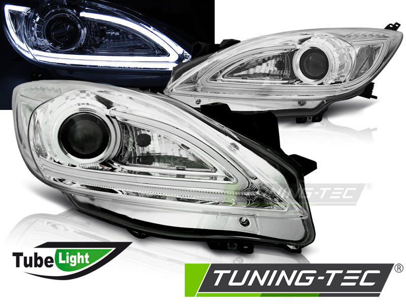 Tuning-Tec LED Tagfahrlicht Scheinwerfer für Mazda 3 09-13 chrom