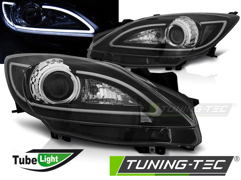 Tuning-Tec LED Tagfahrlicht Scheinwerfer für Mazda 3 09-13 schwarz