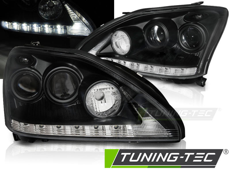 Tuning-Tec LED Tagfahrlicht Scheinwerfer für Lexus RX 330/350 03-08 schwarz