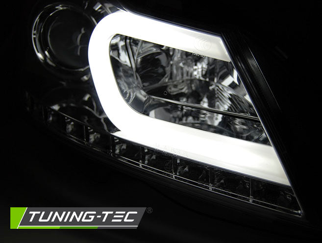 Tuning-Tec LED Tagfahrlicht Scheinwerfer für Mercedes Benz C-Klasse W204 11-14 chrom