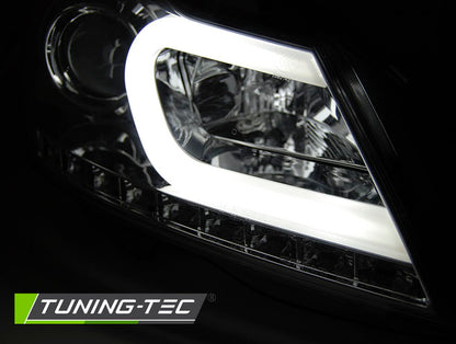 Tuning-Tec LED Tagfahrlicht Scheinwerfer für Mercedes Benz C-Klasse W204 11-14 chrom