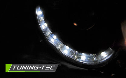 Tuning-Tec LED Tagfahrlicht Scheinwerfer für Mercedes Benz CLK W209 03-10 schwarz