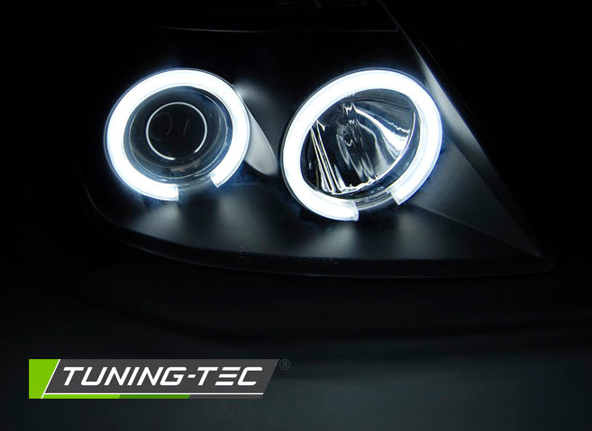 Tuning-Tec CCFL Angel Eyes Scheinwerfer für Suzuki Swift 05-10 schwarz
