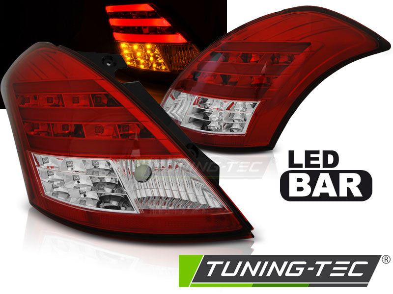 Tuning-Tec LED Lightbar Rückleuchten für Suzuki Swift V 10-17 rot/klar
