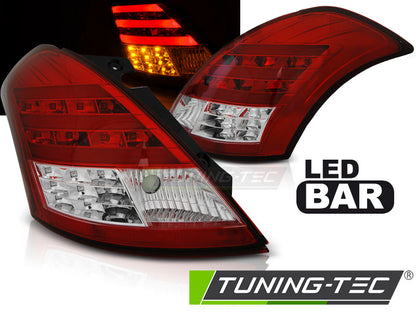 Tuning-Tec LED Lightbar Rückleuchten für Suzuki Swift V 10-17 rot/klar