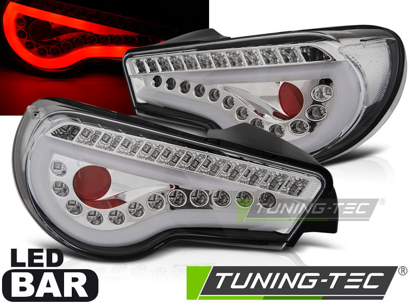 Tuning-Tec LED Lightbar Rückleuchten für Toyota GT86 12-16 chrom mit dyn. Blinker