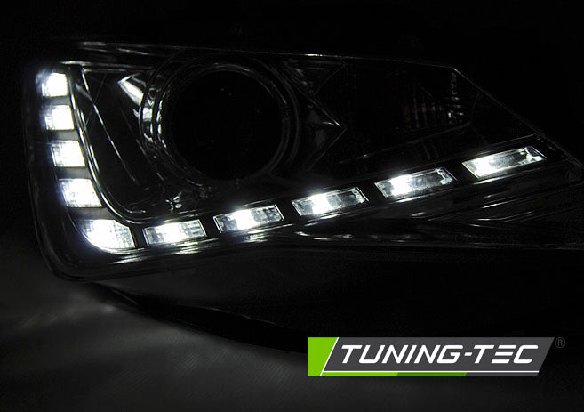 Tuning-Tec LED Tagfahrlicht Scheinwerfer für Seat Ibiza 6J Facelift 12-15 chrom