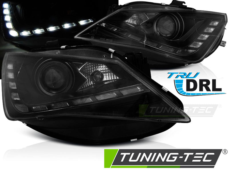 Tuning-Tec LED Tagfahrlicht Scheinwerfer für Seat Ibiza 6J Facelift 12-15 schwarz