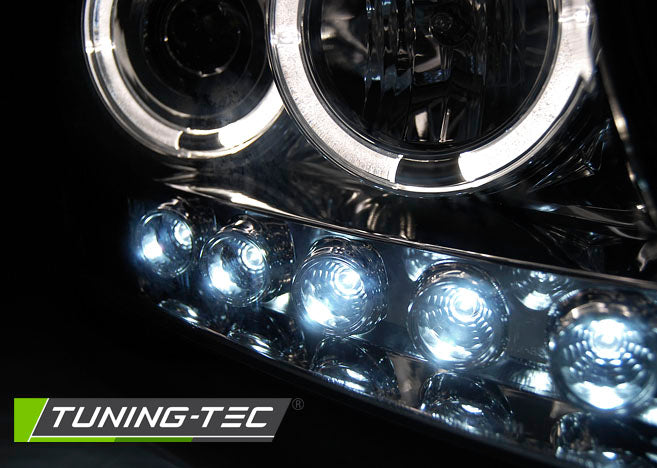 Tuning-Tec LED Angel Eyes Scheinwerfer für Toyota Land Cruiser FJ200 07-12 chrom