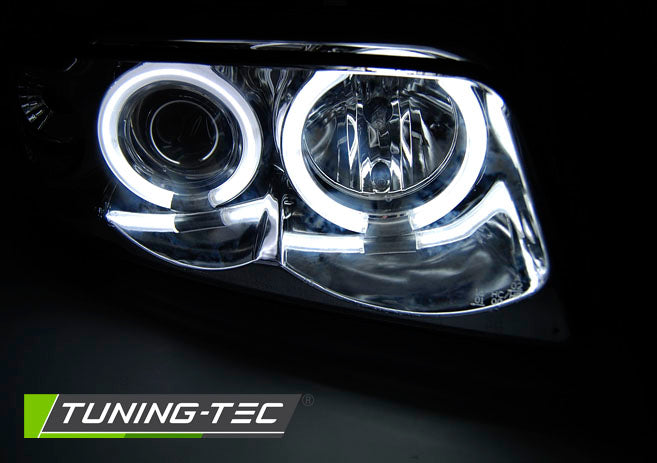 Tuning-Tec LED Angel Eyes Scheinwerfer für Audi A4 B5 94-98 chrom CCFL