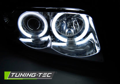 Tuning-Tec LED Angel Eyes Scheinwerfer für Audi A4 B5 94-98 chrom CCFL