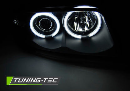 Tuning-Tec LED Angel Eyes Scheinwerfer für Audi A4 B5 94-98 schwarz CCFL