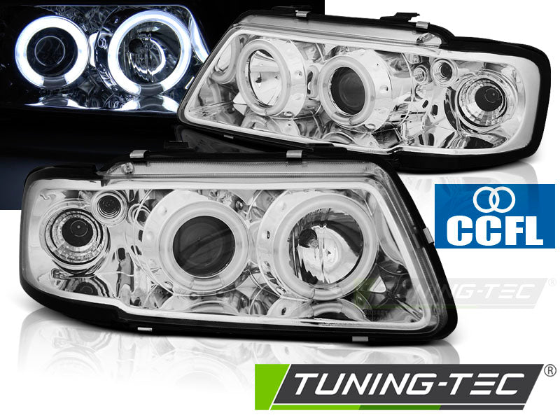 Tuning-Tec CCFL Angel Eyes Scheinwerfer für Audi A3 (8L) 96-00 chrom