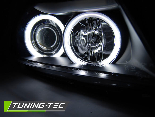 Tuning-Tec CCFL Angel Eyes Scheinwerfer für BMW 3er E90/E91 05-08 schwarz