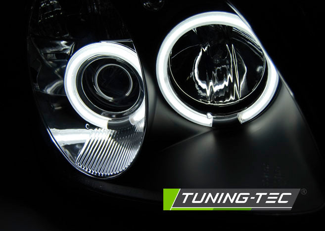 Tuning-Tec CCFL Angel Eyes Scheinwerfer für Mercedes Benz SLK R170 96-04 schwarz
