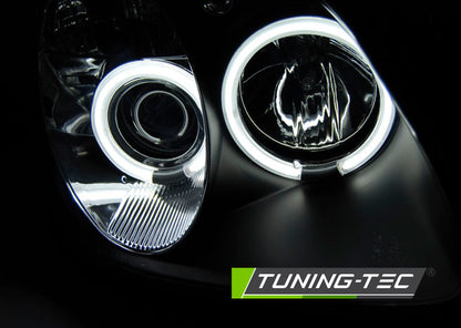 Tuning-Tec CCFL Angel Eyes Scheinwerfer für Mercedes Benz SLK R170 96-04 schwarz