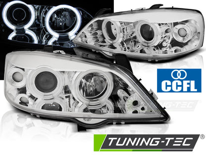 Tuning-Tec CCFL Angel Eyes Scheinwerfer für Opel Astra G 98-04 chrom