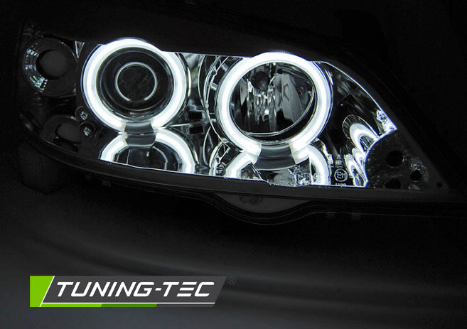 Tuning-Tec CCFL Angel Eyes Scheinwerfer für Opel Astra G 98-04 chrom