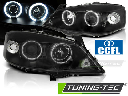 Tuning-Tec CCFL Angel Eyes Scheinwerfer für Opel Astra G 98-04 schwarz