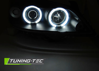 Tuning-Tec CCFL Angel Eyes Scheinwerfer für Opel Astra G 98-04 schwarz
