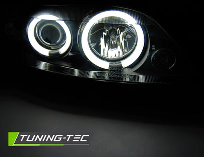 Tuning-Tec CCFL Angel Eyes Scheinwerfer für Opel Vectra B Facelift 99-02 schwarz