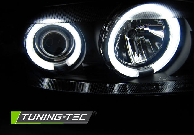 Tuning-Tec CCFL Angel Eyes Scheinwerfer für Opel Vectra B Facelift 99-02 schwarz