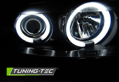 Tuning-Tec CCFL Angel Eyes Scheinwerfer für Opel Vectra B Facelift 99-02 schwarz