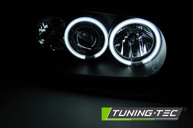 Tuning-Tec CCFL Angel Eyes Scheinwerfer für VW Golf 4 97-03 schwarz