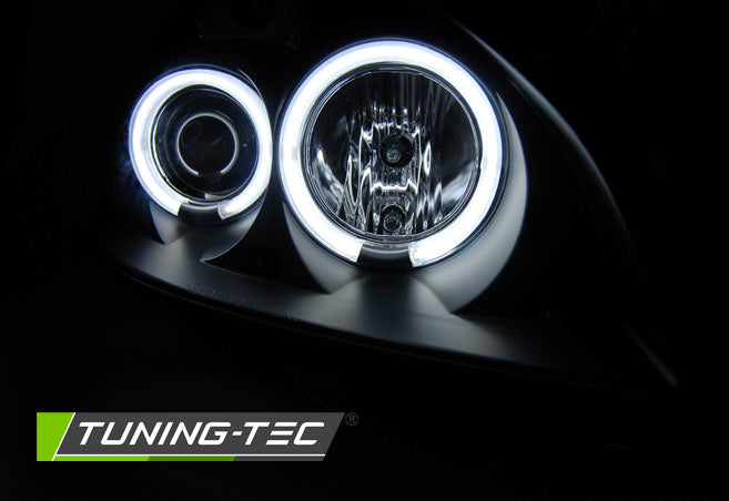 Tuning-Tec CCFL Angel Eyes Scheinwerfer für Renault Clio 2 01-05 schwarz