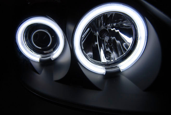 Tuning-Tec CCFL Angel Eyes Scheinwerfer für Renault Clio 2 01-05 schwarz