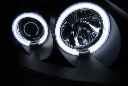 Tuning-Tec CCFL Angel Eyes Scheinwerfer für Renault Clio 2 01-05 schwarz