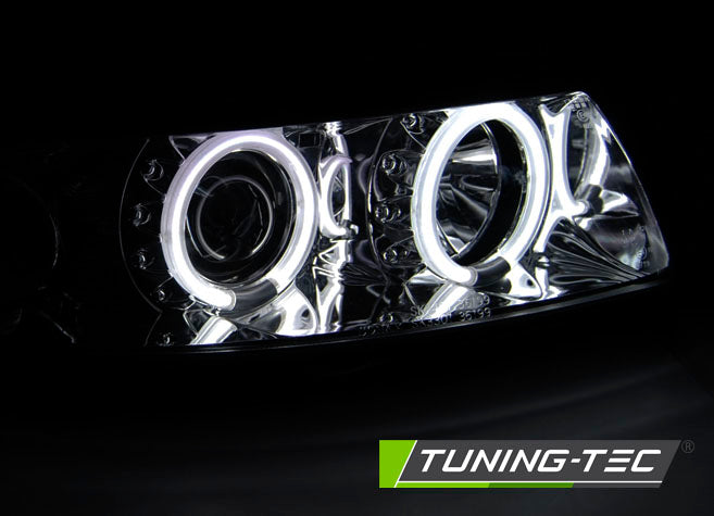 Tuning-Tec CCFL Angel Eyes Scheinwerfer für Seat Leon 1M / Toledo 99-04 chrom