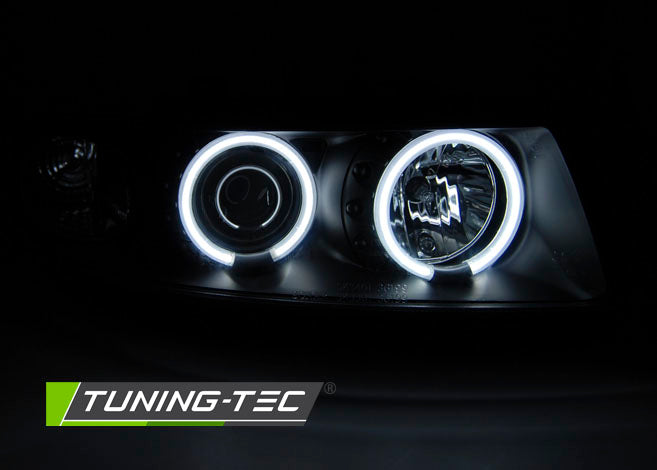 Tuning-Tec CCFL Angel Eyes Scheinwerfer für Seat Leon 1M / Toledo 99-04 schwarz
