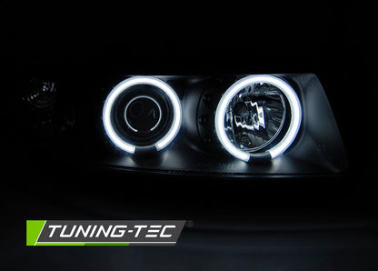 Tuning-Tec CCFL Angel Eyes Scheinwerfer für Seat Leon 1M / Toledo 99-04 schwarz