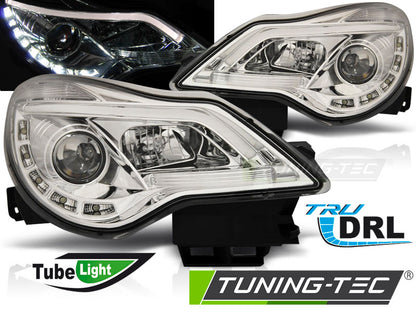 Tuning-Tec LED Tagfahrlicht Scheinwerfer für Opel Corsa D 11-14 chrom