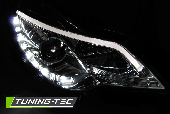 Tuning-Tec LED Tagfahrlicht Scheinwerfer für Opel Corsa D 11-14 chrom