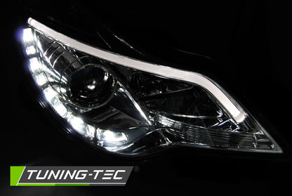 Tuning-Tec LED Tagfahrlicht Scheinwerfer für Opel Corsa D 11-14 chrom