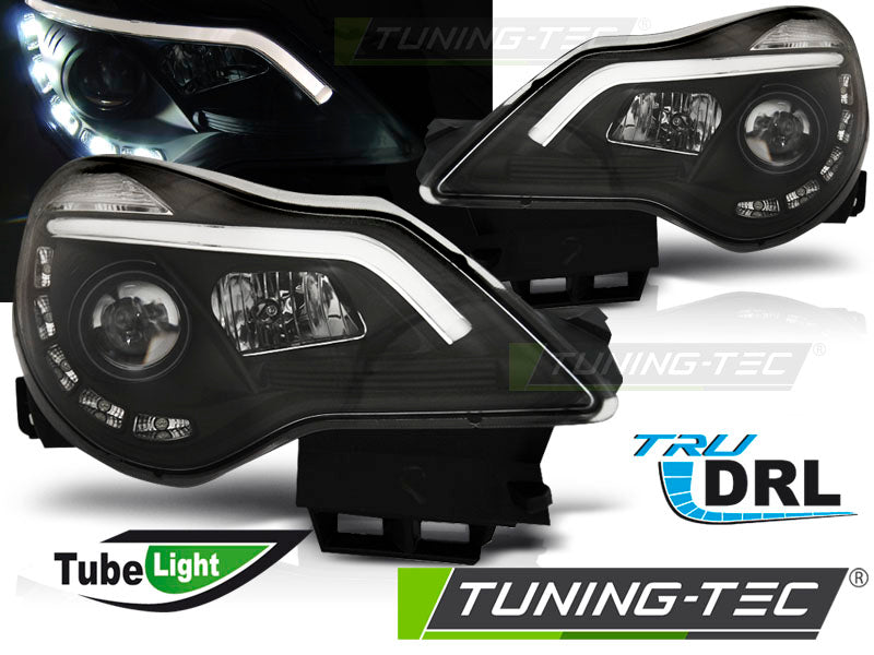 Tuning-Tec LED Tagfahrlicht Scheinwerfer für Opel Corsa D 11-14 schwarz