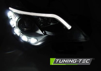 Tuning-Tec LED Tagfahrlicht Scheinwerfer für Opel Corsa D 11-14 schwarz