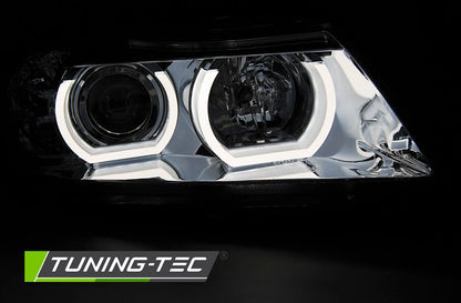 Tuning-Tec 3D LED Angel Eyes Scheinwerfer für BMW 3er E90/E91 05-08 chrom