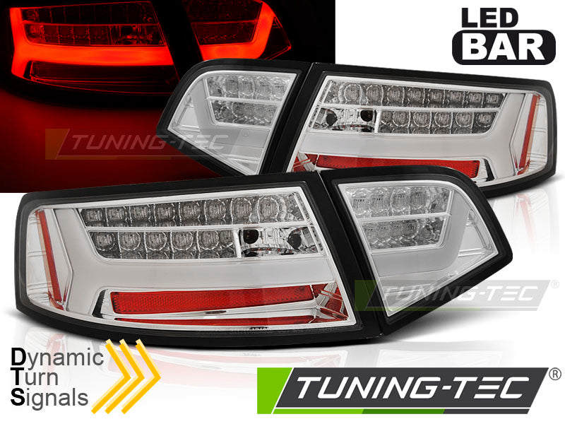 Tuning-Tec LED Lightbar Rückleuchten für Audi A6 4F (C6) Facelift 08-11 Limousine chrom
