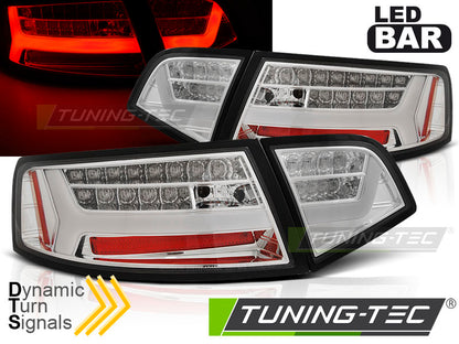 Tuning-Tec LED Lightbar Rückleuchten für Audi A6 4F (C6) Facelift 08-11 Limousine chrom