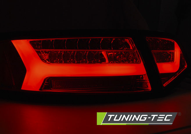 Tuning-Tec LED Lightbar Rückleuchten für Audi A6 4F (C6) Facelift 08-11 Limousine rot/klar