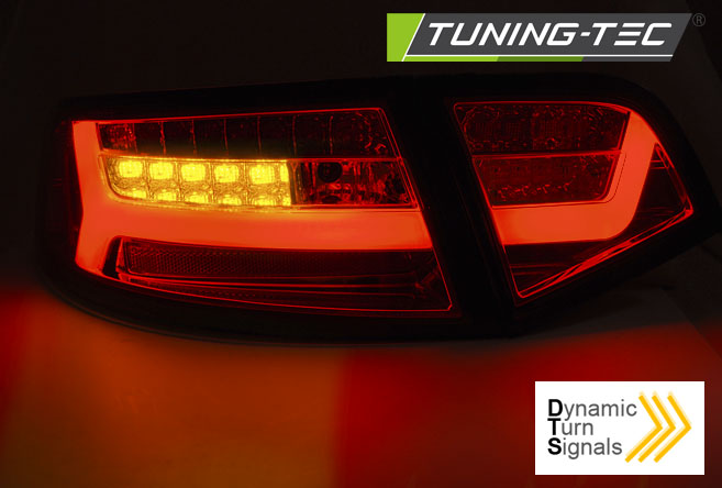 Tuning-Tec LED Lightbar Rückleuchten für Audi A6 4F (C6) Facelift 08-11 Limousine rot/klar