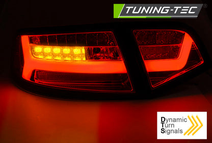 Tuning-Tec LED Lightbar Rückleuchten für Audi A6 4F (C6) Facelift 08-11 Limousine rot/klar
