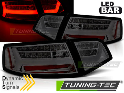 Tuning-Tec LED Lightbar Rückleuchten für Audi A6 4F (C6) Facelift 08-11 Limousine rauch