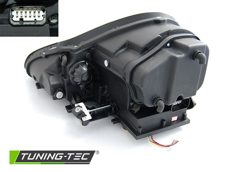 Tuning-Tec Xenon LED Tagfahrlicht Scheinwerfer für Porsche Cayenne 955 02-06 chrom mit LED Blinker