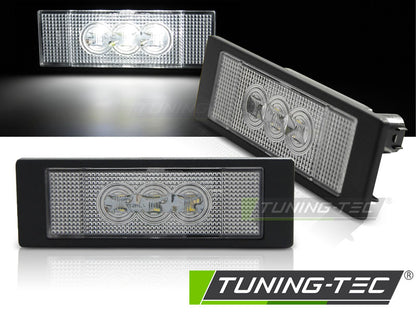 Tuning-Tec LED Kennzeichenbeleuchtung für BMW 1er F20 / F21 / E81 / E87 / 6er E63 / E64 / Z4 / MINI kaltweiß