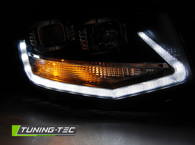 Tuning-Tec LED Tagfahrlicht Scheinwerfer für VW T6 15-19 schwarz